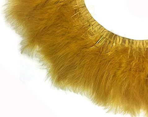 1 חצר-ישן עתיק זהב מאראבו טורקיה קצפת נוצת פרינג ' לקצץ אופנה מסיבת נשף שמלה | אור ירח נוצה